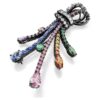 Pingente e broche Matrix com cortes mistos, bouquet, multicolorido, banhado a ruténio