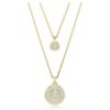 Pingente em camadas Sublima, branco, banhado a dourado Pingente em camadas Sublima, branco, banhado a dourado