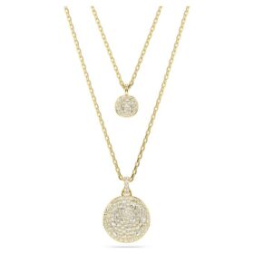 Pingente em camadas Sublima, branco, banhado a dourado