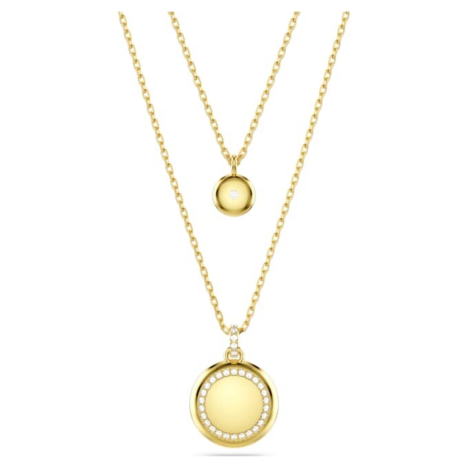 Pingente em camadas Sublima, branco, banhado a dourado Pingente em camadas Sublima, branco, banhado a dourado