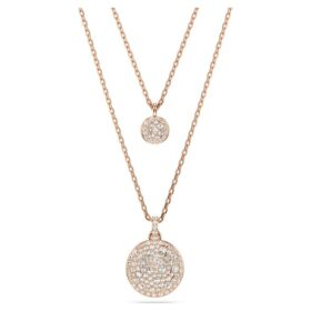 Pingente em camadas Sublima, branco, banhado a ouro rosa