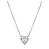 Pingente Eternity com diamantes cultivados em laboratório, 0,5 Ct no total, em forma de coração, prata esterlina Pingente Eternity com diamantes cultivados em laboratório, 0,5 Ct no total, em forma de coração, prata esterlina
