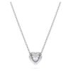 Pingente Eternity com diamantes cultivados em laboratório, 0,5 Ct no total, em forma de coração, prata esterlina Pingente Eternity com diamantes cultivados em laboratório, 0,5 Ct no total, em forma de coração, prata esterlina