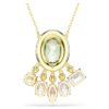 Pingente Gema com cortes mistos, cristais pendentes, multicolorido, banhado a ouro Pingente Gema com cortes mistos, cristais pendentes, multicolorido, banhado a ouro