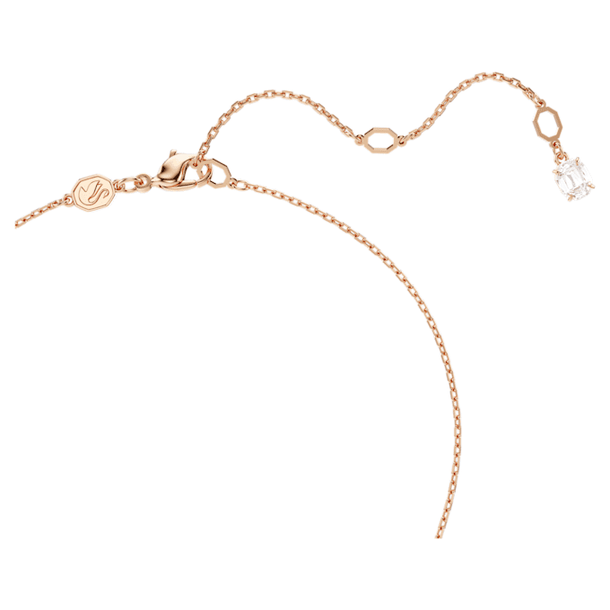 Pingente Hyperbola com cortes mistos, branco, banhado a ouro rosa Pingente Hyperbola com cortes mistos, branco, banhado a ouro rosa