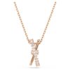 Pingente Hyperbola com cortes mistos, torcido, branco, banhado a ouro rosa Pingente Hyperbola com cortes mistos, torcido, branco, banhado a ouro rosa
