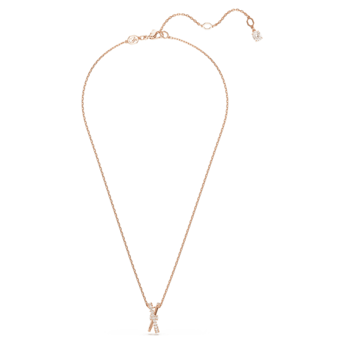 Pingente Hyperbola com cortes mistos, torcido, branco, banhado a ouro rosa Pingente Hyperbola com cortes mistos, torcido, branco, banhado a ouro rosa