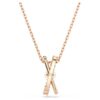 Pingente Hyperbola com cortes mistos, torcido, branco, banhado a ouro rosa Pingente Hyperbola com cortes mistos, torcido, branco, banhado a ouro rosa