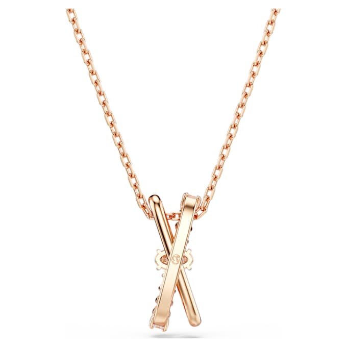 Pingente Hyperbola com cortes mistos, torcido, branco, banhado a ouro rosa Pingente Hyperbola com cortes mistos, torcido, branco, banhado a ouro rosa