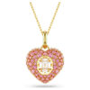 Pingente Idyllia com corte octogonal, pérola de cristal, coração, rosa, banhado a ouro Pingente Idyllia com corte octogonal, pérola de cristal, coração, rosa, banhado a ouro
