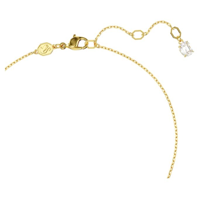Pingente Idyllia com corte octogonal, pérola de cristal, coração, rosa, banhado a ouro Pingente Idyllia com corte octogonal, pérola de cristal, coração, rosa, banhado a ouro