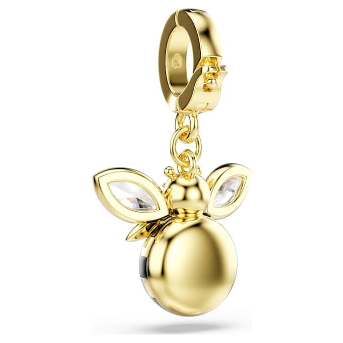 Pingente Idyllia com cortes mistos, abelha, multicolorido, banhado a dourado Pingente Idyllia com cortes mistos, abelha, multicolorido, banhado a dourado