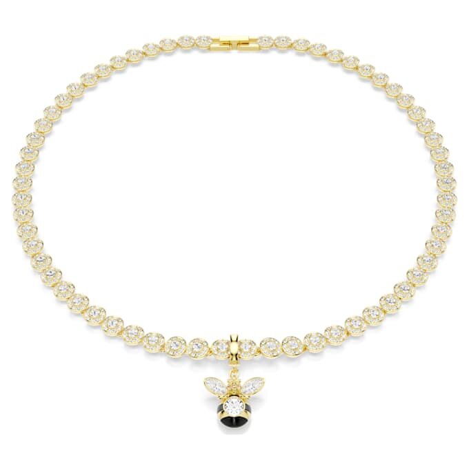 Pingente Idyllia com cortes mistos, abelha, multicolorido, banhado a dourado Pingente Idyllia com cortes mistos, abelha, multicolorido, banhado a dourado