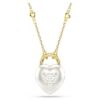 Pingente Idyllia com cortes mistos, coração, branco, banhado a ouro Pingente Idyllia com cortes mistos, coração, branco, banhado a ouro