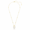 Pingente Idyllia com cortes mistos, coração, branco, banhado a ouro Pingente Idyllia com cortes mistos, coração, branco, banhado a ouro