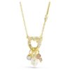 Pingente Idyllia com cortes mistos, coração, chave, rosa, banhado a ouro Pingente Idyllia com cortes mistos, coração, chave, rosa, banhado a ouro