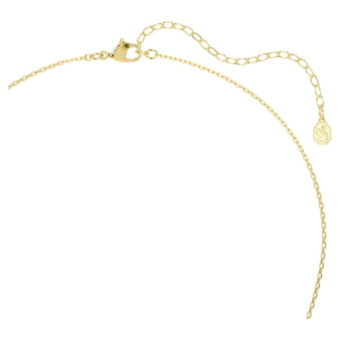 Pingente Idyllia com cortes mistos, coração, rosa, banhado a ouro Pingente Idyllia com cortes mistos, coração, rosa, banhado a ouro