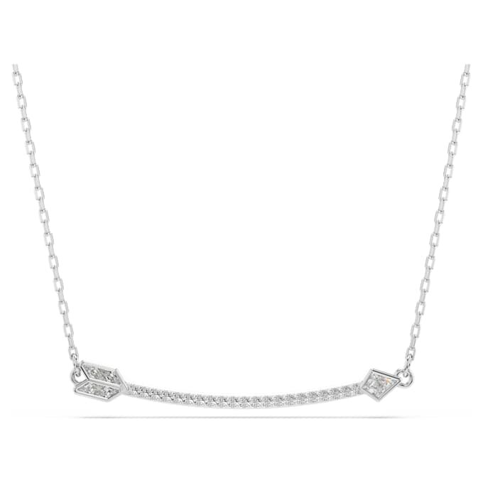 Pingente Idyllia com cortes mistos, em forma de flecha, branco, banhado a ródio Pingente Idyllia com cortes mistos, em forma de flecha, branco, banhado a ródio