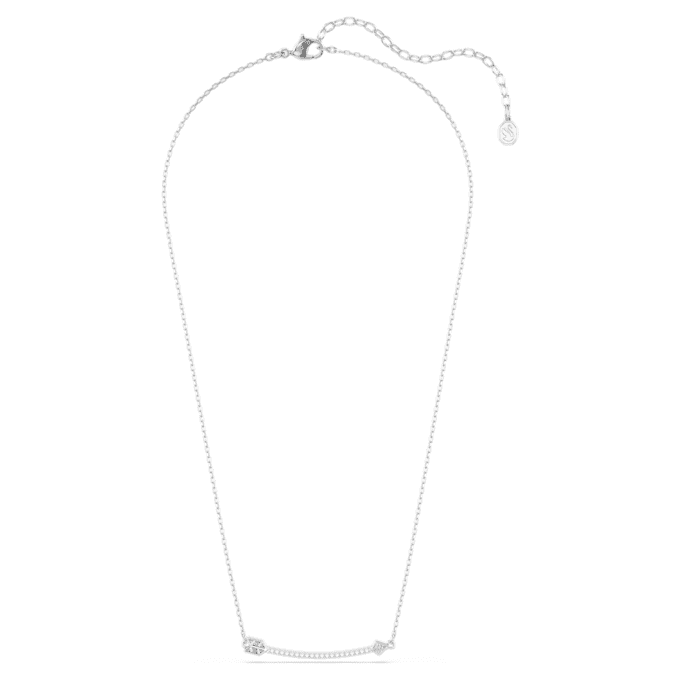Pingente Idyllia com cortes mistos, em forma de flecha, branco, banhado a ródio Pingente Idyllia com cortes mistos, em forma de flecha, branco, banhado a ródio