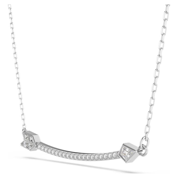 Pingente Idyllia com cortes mistos, em forma de flecha, branco, banhado a ródio Pingente Idyllia com cortes mistos, em forma de flecha, branco, banhado a ródio