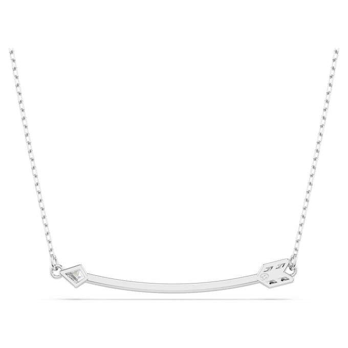 Pingente Idyllia com cortes mistos, em forma de flecha, branco, banhado a ródio Pingente Idyllia com cortes mistos, em forma de flecha, branco, banhado a ródio