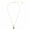 Pingente Idyllia com cortes mistos, flor, azul, banhado a ouro Pingente Idyllia com cortes mistos, flor, azul, banhado a ouro