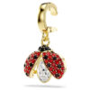 Pingente Idyllia com cortes mistos, joaninha, vermelho, banhado a dourado Pingente Idyllia com cortes mistos, joaninha, vermelho, banhado a dourado