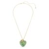 Pingente Idyllia com cortes mistos, maçã, verde, banhado a ouro Pingente Idyllia com cortes mistos, maçã, verde, banhado a ouro