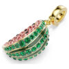 Pingente Idyllia com cortes mistos, melancia, multicolorido, banhado a ouro Pingente Idyllia com cortes mistos, melancia, multicolorido, banhado a ouro