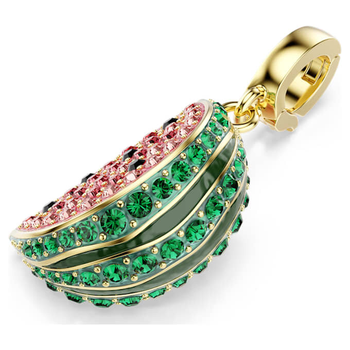 Pingente Idyllia com cortes mistos, melancia, multicolorido, banhado a ouro Pingente Idyllia com cortes mistos, melancia, multicolorido, banhado a ouro