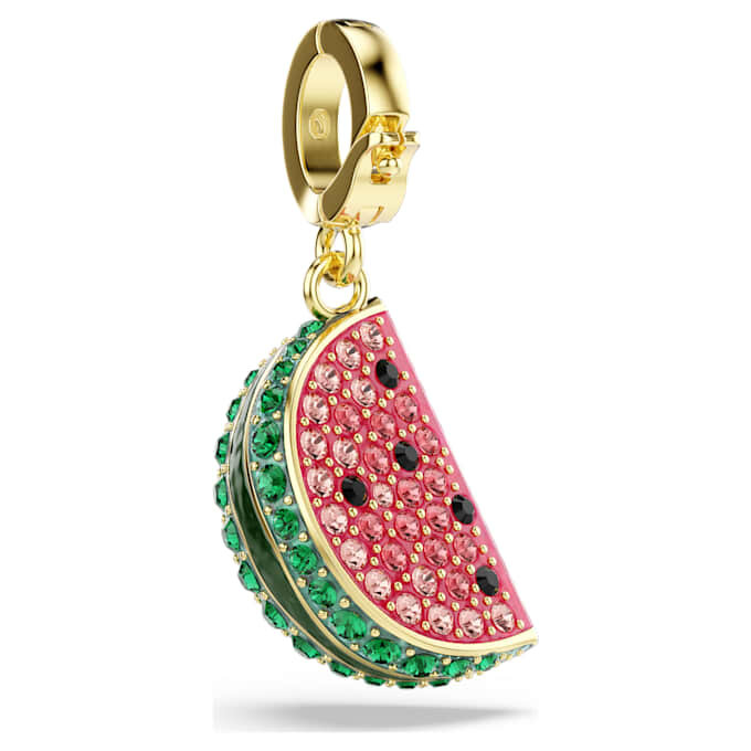 Pingente Idyllia com cortes mistos, melancia, multicolorido, banhado a ouro Pingente Idyllia com cortes mistos, melancia, multicolorido, banhado a ouro