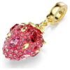 Pingente Idyllia com cortes mistos, morango, vermelho, banhado a dourado