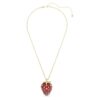 Pingente Idyllia com cortes mistos, morango, vermelho, banhado a ouro Pingente Idyllia com cortes mistos, morango, vermelho, banhado a ouro