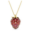 Pingente Idyllia com cortes mistos, morango, vermelho, banhado a ouro Pingente Idyllia com cortes mistos, morango, vermelho, banhado a ouro