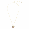 Pingente Idyllia com cortes mistos, pavé, borboleta, multicolorido, banhado a dourado Pingente Idyllia com cortes mistos, pavé, borboleta, multicolorido, banhado a dourado