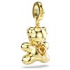 Pingente Idyllia com cortes mistos, ursinho, tom dourado, banhado a ouro