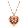 Pingente Idyllia com pérola de cristal, coração, branco, banhado a ouro rosa Pingente Idyllia com pérola de cristal, coração, branco, banhado a ouro rosa