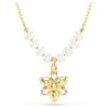 Pingente Idyllia com pérola de cristal, cortes mistos, flor, multicolorido, banhado a dourado Pingente Idyllia com pérola de cristal, cortes mistos, flor, multicolorido, banhado a dourado