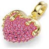 Pingente Idyllia de corte redondo, coração, rosa, banhado a dourado