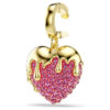 Pingente Idyllia de corte redondo, coração, rosa, banhado a dourado