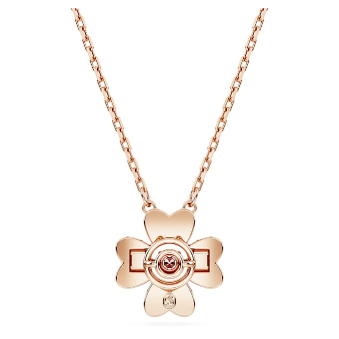 Pingente Idyllia Trevo, Branco, com banho em tom de ouro rosa Pingente Idyllia Trevo, Branco, com banho em tom de ouro rosa