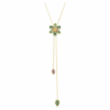 Pingente Idyllia Y com cortes mistos, flor, multicolorido, banhado a dourado Pingente Idyllia Y com cortes mistos, flor, multicolorido, banhado a dourado