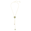 Pingente Idyllia Y com cortes mistos, flor, multicolorido, banhado a dourado Pingente Idyllia Y com cortes mistos, flor, multicolorido, banhado a dourado