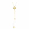 Pingente Idyllia Y com cortes mistos, flor, multicolorido, banhado a dourado Pingente Idyllia Y com cortes mistos, flor, multicolorido, banhado a dourado