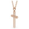 Pingente Insigne em forma de cruz, branco, banhado a ouro rosa Pingente Insigne em forma de cruz, branco, banhado a ouro rosa