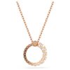 Pingente Matrix com pérola de cristal, corte redondo, branco, banhado a ouro rosa Pingente Matrix com pérola de cristal, corte redondo, branco, banhado a ouro rosa