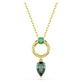 Pingente Mesmera com cortes mistos, verde, banhado a ouro Pingente Mesmera com cortes mistos, verde, banhado a ouro
