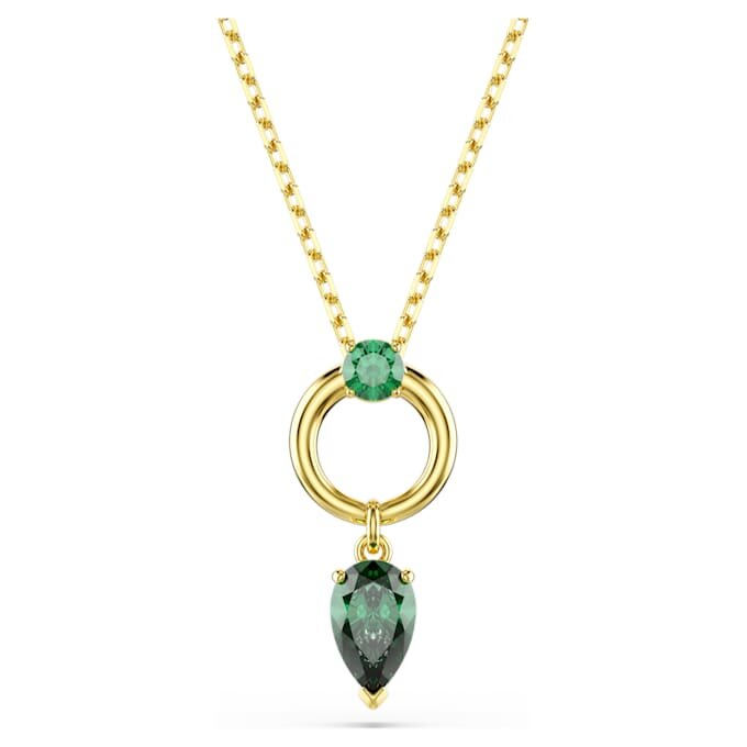 Pingente Mesmera com cortes mistos, verde, banhado a ouro Pingente Mesmera com cortes mistos, verde, banhado a ouro