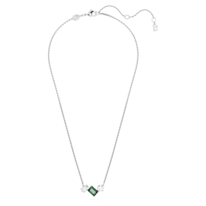 Pingente Mesmera com cortes mistos, verde, banhado a ródio Pingente Mesmera com cortes mistos, verde, banhado a ródio