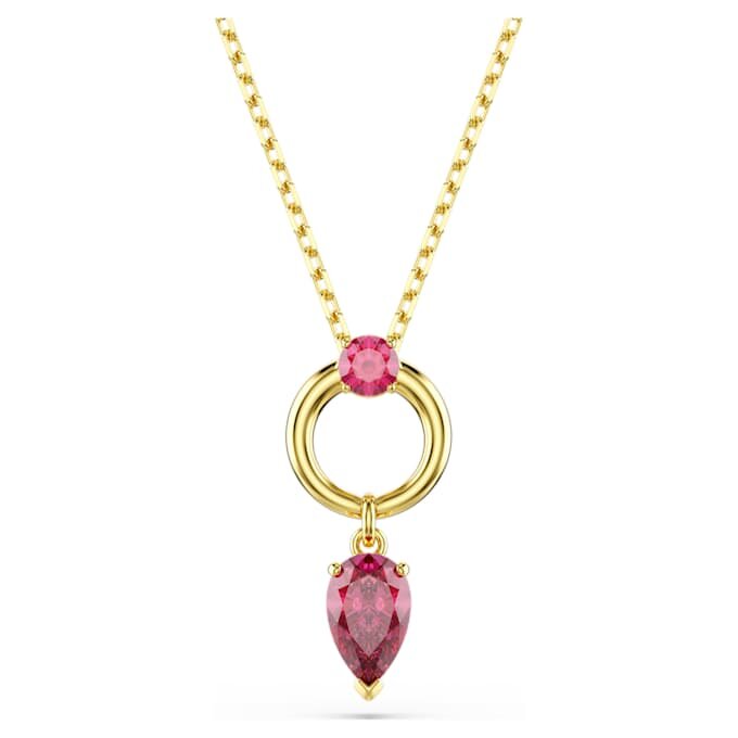Pingente Mesmera com cortes mistos, vermelho, banhado a dourado Pingente Mesmera com cortes mistos, vermelho, banhado a dourado